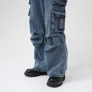 2026 Men Jeans High Quality Custom Manufacturers Loose Fit Biker Trousers <b>Cargo</b> <b>Oversized</b> Baggy Jeans ODM OEM Serviced - Product Image 6