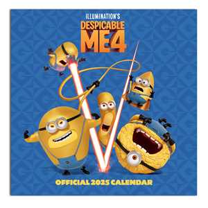 Calendario de Mesa 2025 de Despicable Me 4, Papel para Exhibición en Oficina, Reloj, Uso Promocional - Product Image 3