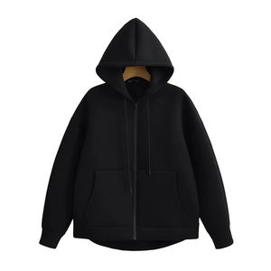 High Street Unisex Style Winter New Women's Zipper Hoodie Bolsillos dobles Sudaderas sueltas de gran tamaño Prendas de abrigo de alta calidad - Product Image 1