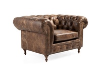 Luxus möbel Modernes Design Kunstleder Chesterfield Sessel, Einsitzer Sofa, Wohnzimmer Sofa