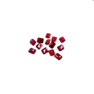 Rubis naturels de Bangkok calibrés, formes octogonales 7x9mm et 8x10mm, et topaze facettée en émeraude rouge rose et taille ovale - Product Image 3