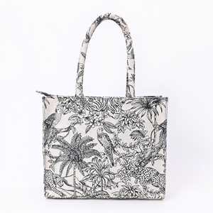 Bolsa de lona de Safari tropical con cierre de cremallera Logotipo personalizable portátil y ecológico para uso en primavera u otoño - Product Image 2