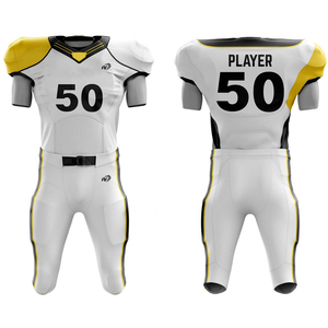 Nouvel arrivage Uniforme de football américain personnalisable Tissu polyester de qualité supérieure Ensembles à manches courtes de meilleure qualité Techniques imprimées - Product Image 1