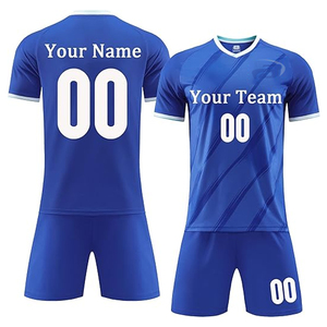 Ensemble de maillot de football personnalisé, maillot de football respirant, short, tenue de sport, kit 100% polyester, séchage rapide - Product Image 1