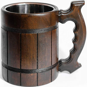 Taza de barra de madera de nuevo diseño con asa, fiestas de bodas para uso en forma personalizada, utensilios de cocina, jarra de cerveza con asa, los mejores productos - Product Image 5