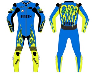 Traje de cuero genuino para motocicleta, personalizado, estampado, gran oferta - Product Image 4