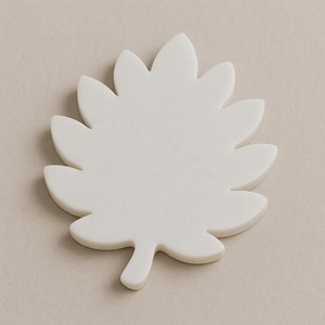 Abstract Leaf Curve Marble Coaster White Natural Stone Drink <b>Pad</b> Modern <b>Organic</b> Shaped Tabletop Decor Home Kitchen Bar Stylish - Product Image 3