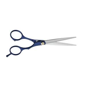 Italian Style Japanese Steel 6.5 Inch Cobalt Blue Custom Logo Professional Barber <b>Scissors</b> <b>Hair</b> <b>Cutting</b> Shears - Product Image 4