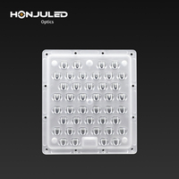 Kit de lampadaire LED HONJU SKD 100W, boîtier de lampe de type Shoebox, lentille optique T2/T3/T4M, matériau PC, IP65, éclairage routier, 3030 SMD, 42 LED