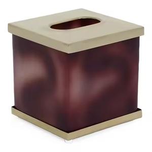 Gold Color Metal Napkin Holder Tissue Box Durable Square Shape Modern Design Wedding Party Table Decor - Product Image 3