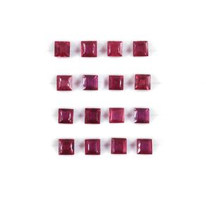 Rubis naturels de haute qualité de Bangkok, carrés calibrés de 4 mm et 5 mm, Tanzanite taille émeraude, pierres précieuses en vrac, couleur verte et rouge - Product Image 2