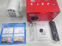 Mini projecteur portable LED M5 avec fonction de mise en miroir d'écran WIFI et support, pour home cinéma et cadeau original pour enfants