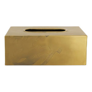 Porte-boîte à mouchoirs en or de luxe rectangulaire finition lisse distributeur de serviettes décoratif pour bureau à domicile hôtel salon - Product Image 2