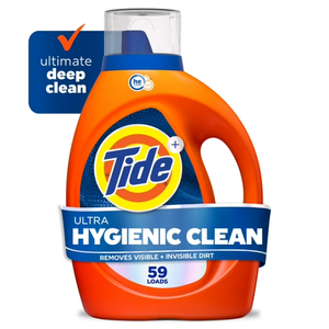 Tide Détergent à lessive liquide ultra hygiénique, parfum original, 84 oz liq., 59 charges - Product Image 1