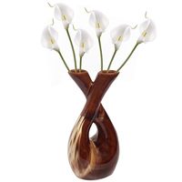 Vase à fleurs en céramique artisanal moderne et épuré, écologique, pour la maison, le bureau, l'étagère, la table à manger, ou comme centre de table de mariage