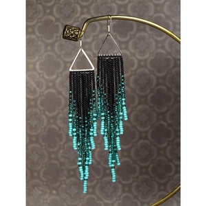 Pendientes de cuentas de semillas de cristal de moda para niñas - Product Image 5