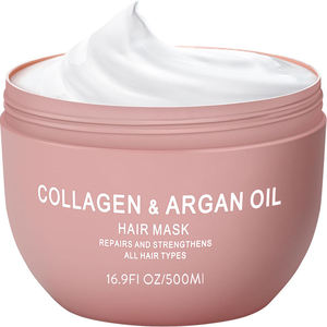 Vente en gros d'huile d'argan biologique du Maroc en marque privée, traitement capillaire au collagène bio, masque capillaire réparateur - Product Image 1