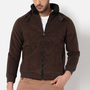 L'usine fournit directement une veste en cuir suédé pour hommes de taille XL Veste en daim Cowboy en laine intérieure respirante et lourde - Product Image 1
