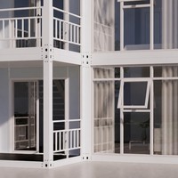 Villa modulaire préfabriquée en conteneurs, maison de luxe à deux étages, maison démontable en kit pour la vie en cour