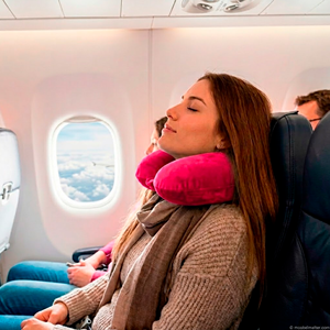 Cuscino da Viaggio a U con Ricamo, Supporto per il Collo in Memory Foam a Lento Ritorno, Comodo per Viaggi e Pausa Pranzo in Ufficio - Product Image 3