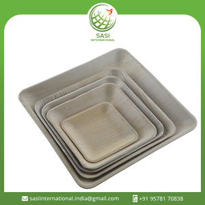 Juego de platos desechables de hoja de palma cuadrada biodegradable respetuosa con el medio ambiente al por mayor para servir comida en bodas - Product Image 2