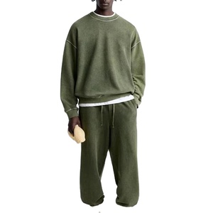 Style personnalisé dernier cri, lavage à l'acide, surdimensionné, épaules tombantes, streetwear, respirant, 360GSM, tissu éponge français, col rond, design pour l'hiver - Product Image 5