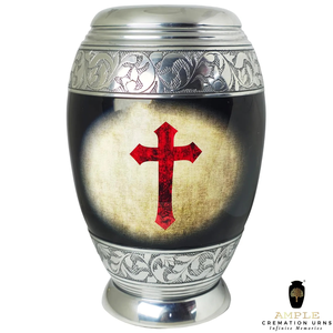 ไม้กางเขนเคลือบ Meena ทำด้วยมือโกศใส่ศพอลูมิเนียมขนาดใหญ่และของที่ระลึก - Product Image 4