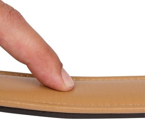 Collier pour chien en cuir véritable, motif uni, fait main, avec rembourrage doux et décoration à rivets - Product Image 3