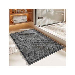 Alfombras de baño de microfibra extra suaves y absorbentes de agua, alfombra de baño de felpa antideslizante, alfombra de baño lavable a máquina - Product Image 2