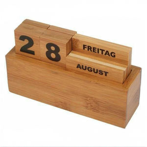 Sello de madera Calendario Hora Fecha Días de la semana y meses - Product Image 1