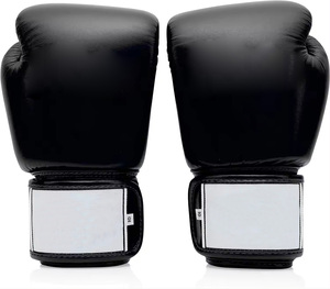 Gants de boxe de qualité supérieure savamment fabriqués à la main en cuir de vache véritable avec fonction extensible fabriqués au Pakistan - Product Image 2
