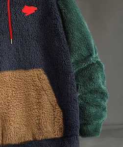 เสื้อฮู้ดซิปเดนิมพรีเมียมแบบสั่งทำพิเศษสำหรับผู้หญิง: ชุดเซ็ตเสื้อสเวตแพนท์โอเวอร์ไซส์ประดับคริสตัล, สไตล์วินเทจแบบทำเก่า, ลายกราฟิกนูน, ขนเฟอร์ - Product Image 4