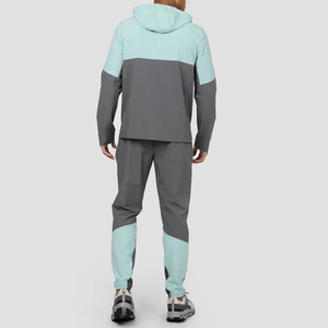 Conjunto Deportivo Personalizado 2025, Chaqueta Cortavientos Informal con Capucha, Pantalones Deportivos, Poliéster/Algodón, para Hombre - Product Image 2