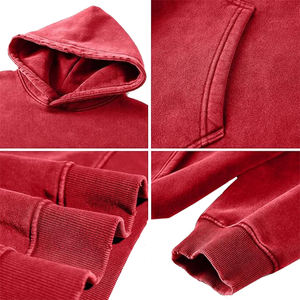 2024ใหม่เสื้อฮู้ดสีแดงแห้งเร็วระบายอากาศได้ดีขนาดพิเศษเสื้อกันหนาวแบบสวมหัวมีฮู้ดแบบยั่งยืนสำหรับผู้ชายผู้หญิง - Product Image 5