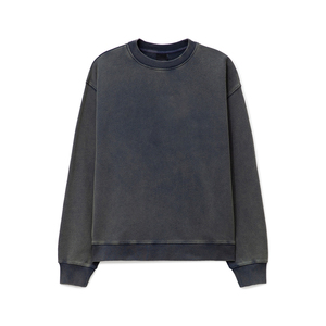 Gran oferta 2025, sudadera de lana de algodón para hombre, cuello redondo personalizado con diseño recortado, impresión Digital, teñido liso para la temporada de invierno - Product Image 1