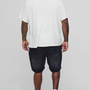 Short en jean personnalisé pour hommes de couleur unie Street Wear/Short en jean personnalisé de haute qualité vintage pour hommes d'été - Product Image 4