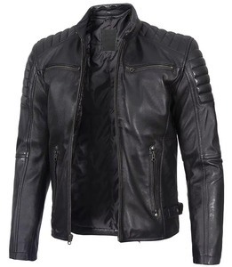 เสื้อแจ็คเก็ตหนังผู้ชาย สไตล์สตรีทลำลอง ดีไซน์พรีเมียม หนังแท้ โรงงานผลิตเสื้อผ้า ขายส่ง - Product Image 3