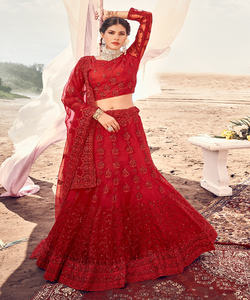 À la mode rayonne coton broderie miroir travail lehenga choli avec dupatta fête porter prix de gros ethnique vêtement alphanumero - Product Image 1