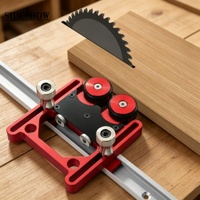 Guide de coupe pour scie à table avec plumes de maintien, outil polyvalent pour la coupe fine, guide de stock pour scie à table, outils de menuiserie