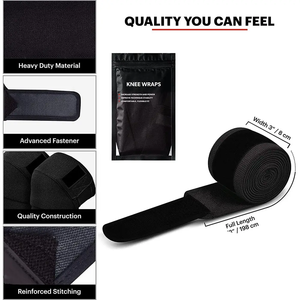 Bandes de genou pour haltérophilie extra résistantes, accessoires de salle de sport, bandes de genou, soutien du genou, bandes de genou pour haltérophilie - Product Image 2