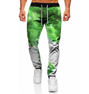 Pantalons de survêtement pour hommes, design tendance respirant, de haute qualité, surdimensionnés, dernière tendance, entrejambe tombant, imprimés par sublimation, étoiles, espace - Product Image 1