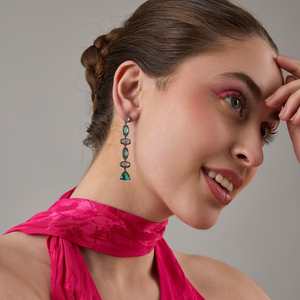 Trendy Vintage Drop <b>Stud</b> <b>Earrings</b> Religious Water Drop Pattern for Party Gift Made of Zinc Alloy Copper Brass Pearls Diamonds - Product Image 1