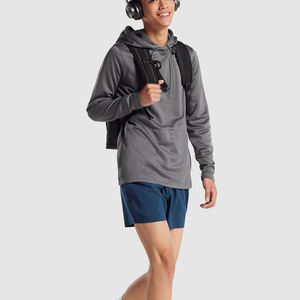 กางเกงขาสั้นเล่นกีฬาออกกำลังกายของผู้ชายกางเกงขาสั้นเล่นกีฬาแบบฝรั่งเศสเทอร์รี่ใส่สบายปรับแต่งได้ลายพื้น - Product Image 5