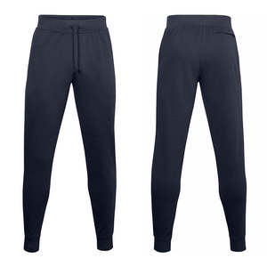 Pantalon de jogging pour hommes OEM coupe classique taille élastique avec poche zippée pantalon droit incurvé à rayures en polyester à séchage rapide pour hommes - Product Image 1