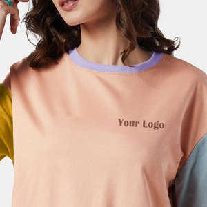 Nouveau design Meilleure vente T-shirts surdimensionnés pour femmes quantité minimale de commande bas T-shirts surdimensionnés pour femmes en gros - Product Image 5