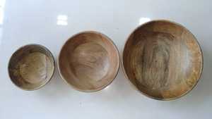 Bol en bois de couleur brune, forme de bol, style de bol pour mariage, écologique, pour la maison, l'hôtel et l'utilisation en restauration - Product Image 2