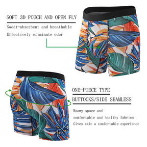 Boxers d'été respirants de haute qualité pour hommes, personnalisables par sublimation, en Spandex/Coton, style Hip Hop avec cordon de serrage - Product Image 2