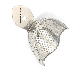 Bandeja de impresión no estéril de acero inoxidable de alta calidad para mandíbula superior Edentulous 65X46mm - Product Image 3