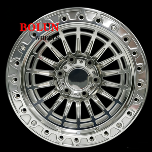 Jantes Beadlock argentées <span class=keywords><strong>de</strong></span> 17, 18, 19 et 20 <span class=keywords><strong>pouces</strong></span> avec capuchons flottants, 6 trous, 8 trous, 4x4, jantes tout-terrain forgées pour GMC, Ford, Chevy, <span class=keywords><strong>Toyota</strong></span>, RAM - Product Image 2