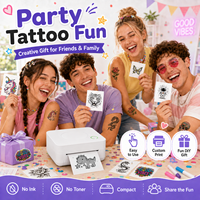 Pabrik Grosir OEM Bluetooth Pembuat Tato Temporer Kit Printer Thermal Tanpa Tinta untuk Anak-anak Hadiah Pesta DIY